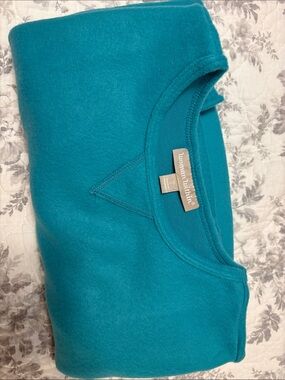 Woman Within Teal Crew Neck Sweater